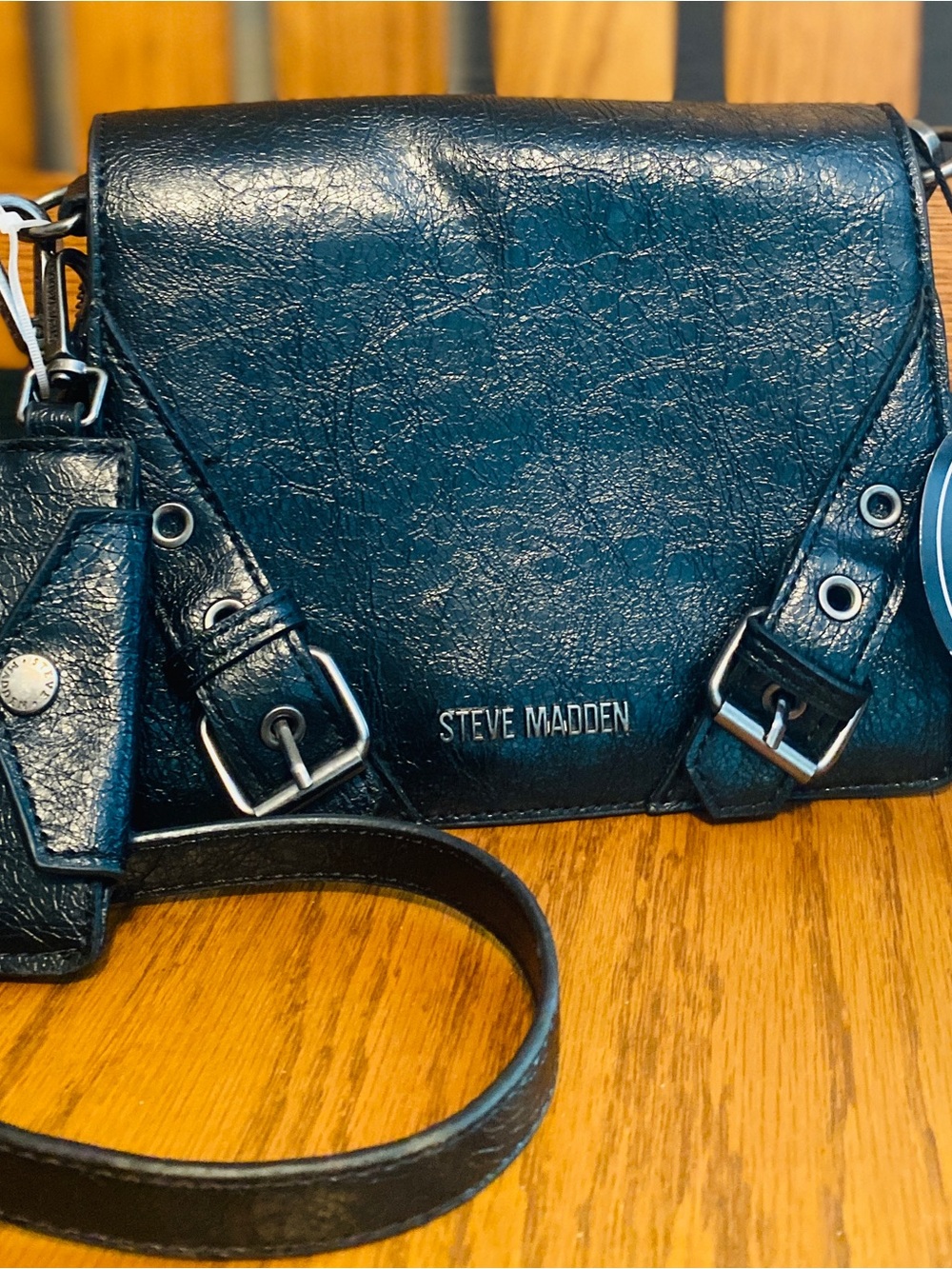 Steve Madden Crossbody Bag in Black Faux Leather